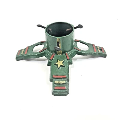 🟢 Antiguo soporte victoriano de hierro fundido iluminado para árbol de Navidad Foto 1 de 4