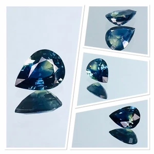 Sapphire Bicolour Pear Cut 0.70 Carat Vvs Blue Yellow untreated sapphire - Bild 1 von 8