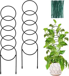 17.5 Inch Indoor Plant Trellis for Climbing Plants,Metal Trellis,Small Garden Tr - Picture 1 of 7