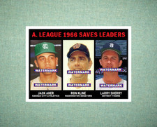 1966 American League AL Saves Leaders 1967 Style Custom Baseball Art Card