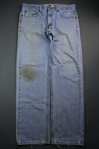 Men's 2011 Levi's 505 Straight Leg Jeans Light Distressed Size 34x32 (Msr 34x31) - Imagen 1 de 12