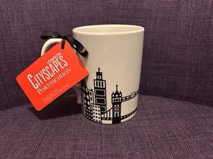 Portmeirion Cityscapes Coffee/Tea Mug London England UK 4" 12oz Black/White/Red - Picture 1 of 3