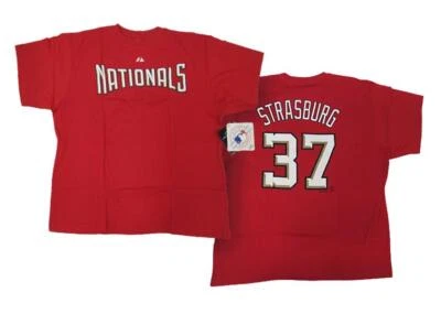 Washington Nationals #37 Stephen Strasburg Mens Big & Tall Sizes Majestic Shirt - Image 1 of 4