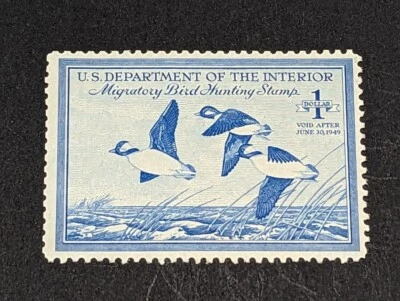 US 1 Dollar Department of Interior-Migratory Bird Hunting Stamp 1948 MNH #RW 15 - Image 1 of 2