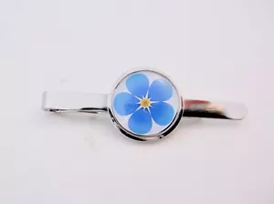 FORGET ME NOT TIE BARRA DE AGARRE PIN TACK CLIP MASÓNICO MASÓN - Imagen 1 de 4