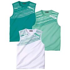 Atlas For Men  Camiseta Sin Mangas Verano para Hombre  Pack de 3 (AF1145)