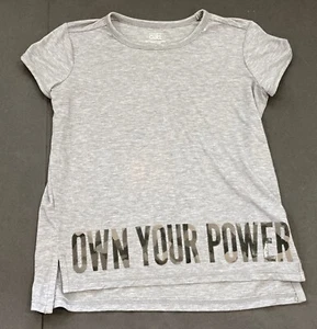 Girl's Athleta "Own Your Power" Dark Gray Top Size XS / 6 EUC - Picture 1 of 4