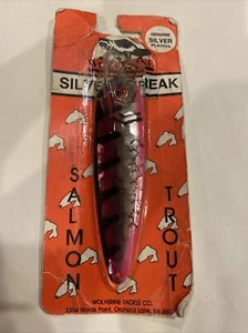NOS Wolverine Silver Streak Salmon Trout Spoon 5” 1/2 Ounce Spoon Lure Purple - Picture 1 of 2