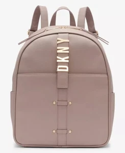 New DKNY Nyc Backpack Beige Travel Bag Shoulder Bag - Picture 1 of 6