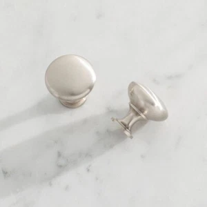 25 PCS Mushroom Knobs Brushed Nickel Kitchen Cabinet Drawer Knob Handle - Imagen 1 de 9