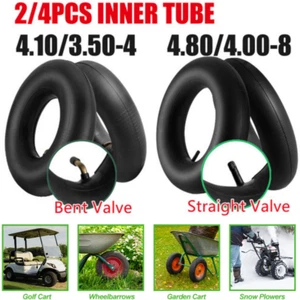 2/4x Inner Tube 4.80/4.00-8, 4.10/3.50-4 for Lawn Mowers Hand Truck Dolly Tire - Picture 1 of 18