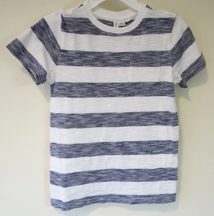 Camisa de bolso listrada Janie and Jack masculina tamanho 8 nova com etiquetas - Imagem 1 de 1