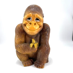 Vintage 1971 Happy Monkey Gorilla APE Banana Large 13" Bank New York Vinyl Products - Bild 1 von 10