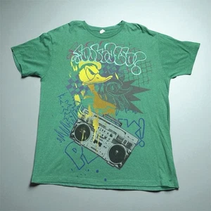 Camiseta Y2K Pato Donald Graffiti Boombox Suave Hilada XL Disney Streetwear De Colección - Imagen 1 de 4