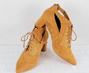 Comfortview Fatima Damen-Schnürstiefeletten Blockabsatz 11 breit braun Ahorn neu ohne Karton - Bild 1 von 11