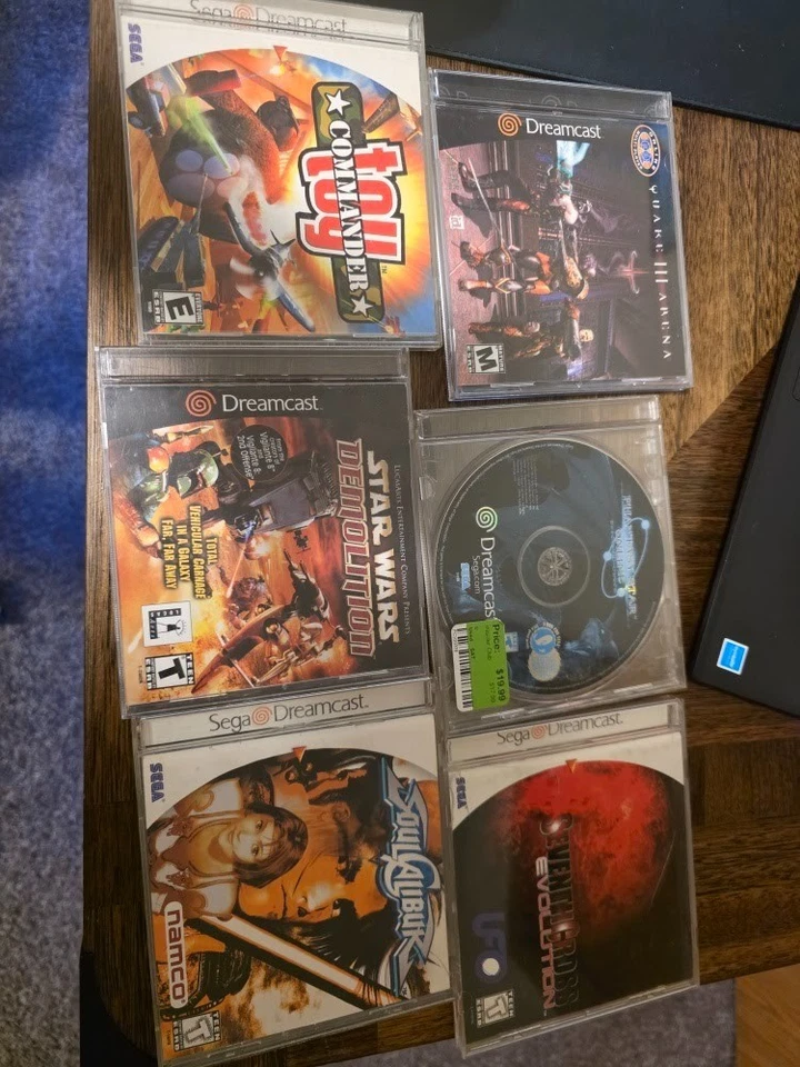 Lote de 6 juegos Sega Dreamcast: Soul Calibur, Toy Commander, Quake III y más Foto 1 de 1