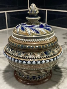 DOULTON LAMBETH CERAMIC POTTERY COVERED JAR ~~ READ - Picture 1 of 6