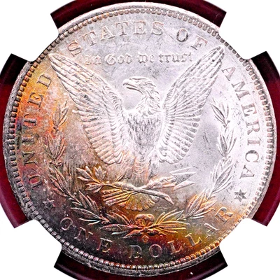 NGC MS-61 RAINBOW TONING! 1899-O MORGAN DOLLAR - Image 1 of 3