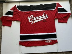 Disney Park Epcot Canada World Showcase Mickey Mouse Hockey Jersey RARE LG Red - Picture 1 of 7