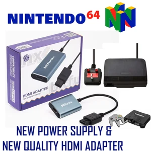 Nintendo 64 N64 Console Power Supply & HDMI Adapter converter  AC Adapter UK - Picture 1 of 9