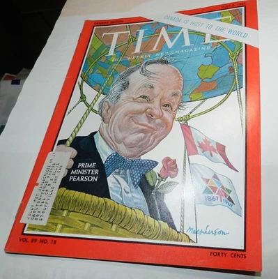 Expo 67 Canadian TIME Magazine May 5, 1967 PM Pearson on Cover - Image 1 of 4