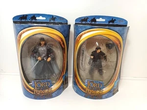 Lord of the Rings Action Figures Aragorn Anduril Sword and Frodo Goblin Disguise - Picture 1 of 13