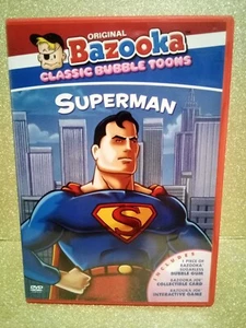 (1-1069) "ORIGINAL BAZOOKA CLASSIC BUBBLE TOONS: SUPERMAN" DVD / PRE-WATCHED - Picture 1 of 12