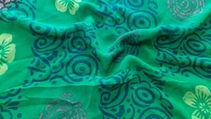 Pure Crepe Silk Saree 100% Silk Sari Indian Vintage Printed Fabric PCSS2134 - Picture 1 of 7