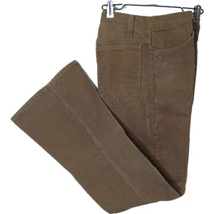 Vintage 70s-80s Sears Trim Fit Corduroy Pants 34-Long Western Bootcut Flare Tan - Picture 1 of 10