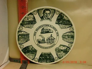ASSIETTE SESQUICENTENAIRE BEARDSTOWN, ILLINOIS DE 1979 - FOURS À RESSORTS BOUILLONNANTS - Photo 1 sur 2