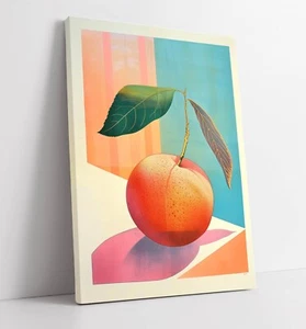 FAMOUS DAVID STYLE NECTARINE PASTEL  FRAMED CANVAS WALL ART PICTURE PRINT - Picture 1 of 2