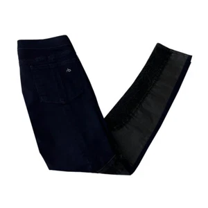 Pantalones de mezclilla ajustados de medianoche Rag & Bone para mujer talla 28 tiro medio 9" inserciones de moto W1537138 - Imagen 1 de 5
