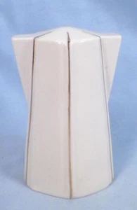 Vintage Salt & Pepper Shaker Combined Whiteware Pottery Gold HIghllights - Picture 1 of 6