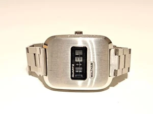 VINTAGE VERY RARE WORKS FOR REPAIR MEN LCD DS WATCH "WALTHAM" SGT SOLID STATE - Picture 1 of 24
