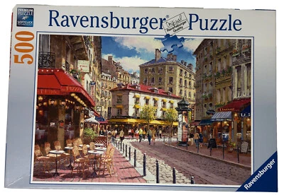 Ravensburger 500 Piece Puzzle Quaint Shops European Old Town Street 19x14 France - Image 1 of 4