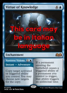 MTG VIRTUE OF KNOWLEDGE FOIL EXC - VIRTÙ DELLA CONOSCENZA 76 - WOE - MAGIC - Bild 1 von 1