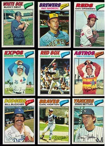 1977 Topps 9 DIFF NRMT/MINT from Vending Box Nettles Buckner Evans Dent Forsch - Picture 1 of 2