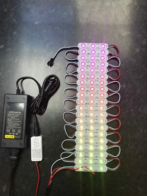 20xWS2811 IC3LED RGB5050 Colour IP65 LED Modules with Power Supply IC Controller - Image 1 of 4