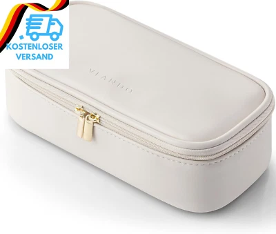 Vlando Reise Kosmetiktasche Klein, Make up Tasche Damen, Tragbare Cosmetic Bag O