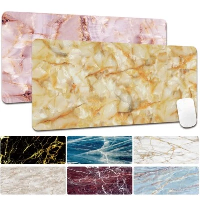 Marble Gaming Leather Mouse Desk Keyboard Mat Pad Laptop Office Computer Macbook - Image 1 of 4