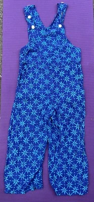 Mono Mameluco Global Village S M Azul Floral Batik Ajustable Hippie Boho Foto 1 de 4