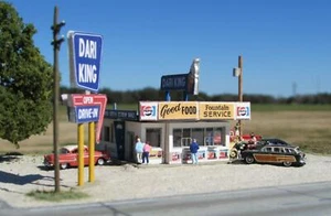Blair Line 1/160 N 1940's DARI-KING DRIVE-IN RESTAURANT Laser-cut Structure Kit - Picture 1 of 4
