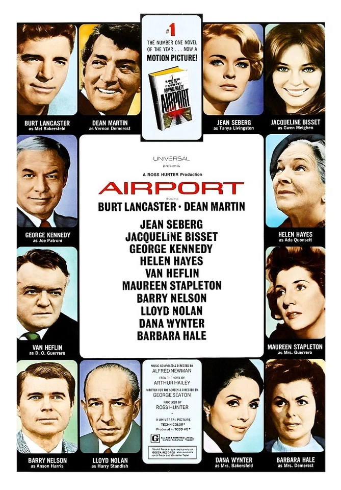 Airport movie poster print : 11 x 17 inches : Burt Lancaster, Dean Martin