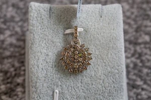 2ct Champagne Diamond Sterling Silver Pendant Only - Picture 1 of 1