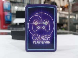 GENUINE ZIPPO WINDPROOF LIGHTER PURPLE MATTE PLAY & WIN IN BOX - Picture 1 of 20