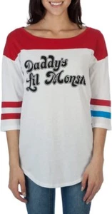 Camiseta raglán Bioworld Escuadrón Suicida Harley Quinn Daddy's Lil Monster Juniors - Imagen 1 de 1