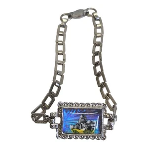 Vintage Little White House Bracelet 1930s Art Deco Costume Jewelry - Picture 1 of 4
