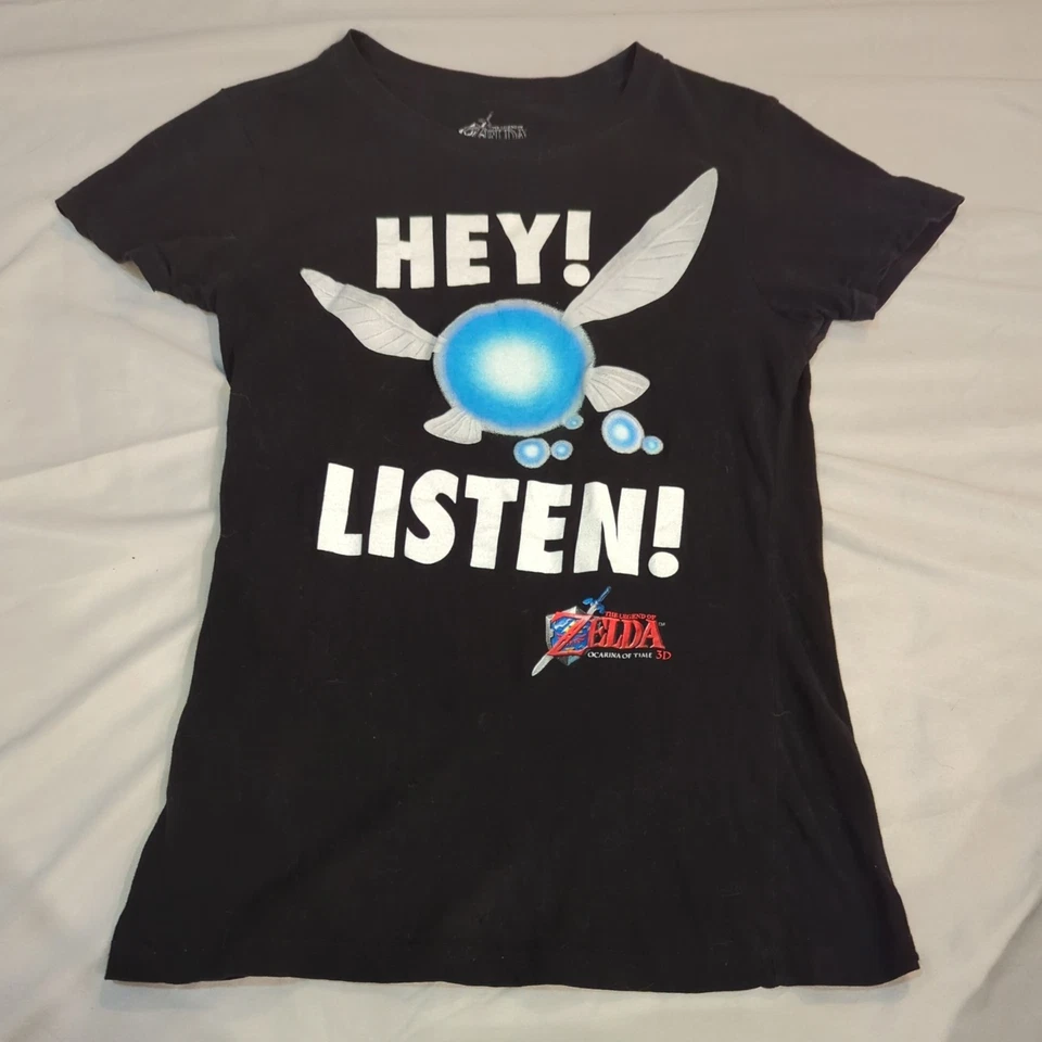 Legend Of Zelda Ocarina Of Time 3D Nintendo Navi Tee Hey! ¡Escucha! Niñas 3ds 2014 Foto 1 de 4