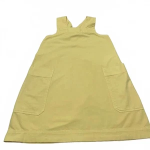 Everlane Womens Sz M Yellow Pinafore Soft Canvas Dress Organic Cotton - Picture 1 of 13