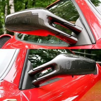 Real Carbon Fiber Replace Side Mirror Shell Cover for Ferrari F430 2005-2009 - Image 1 of 4